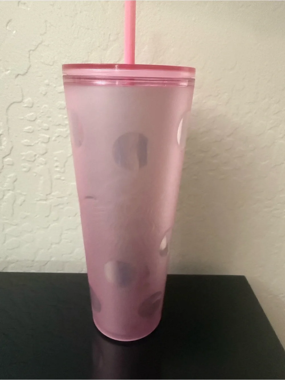 Disney Pink Polka Dot Reusable Tumbler with Straw
